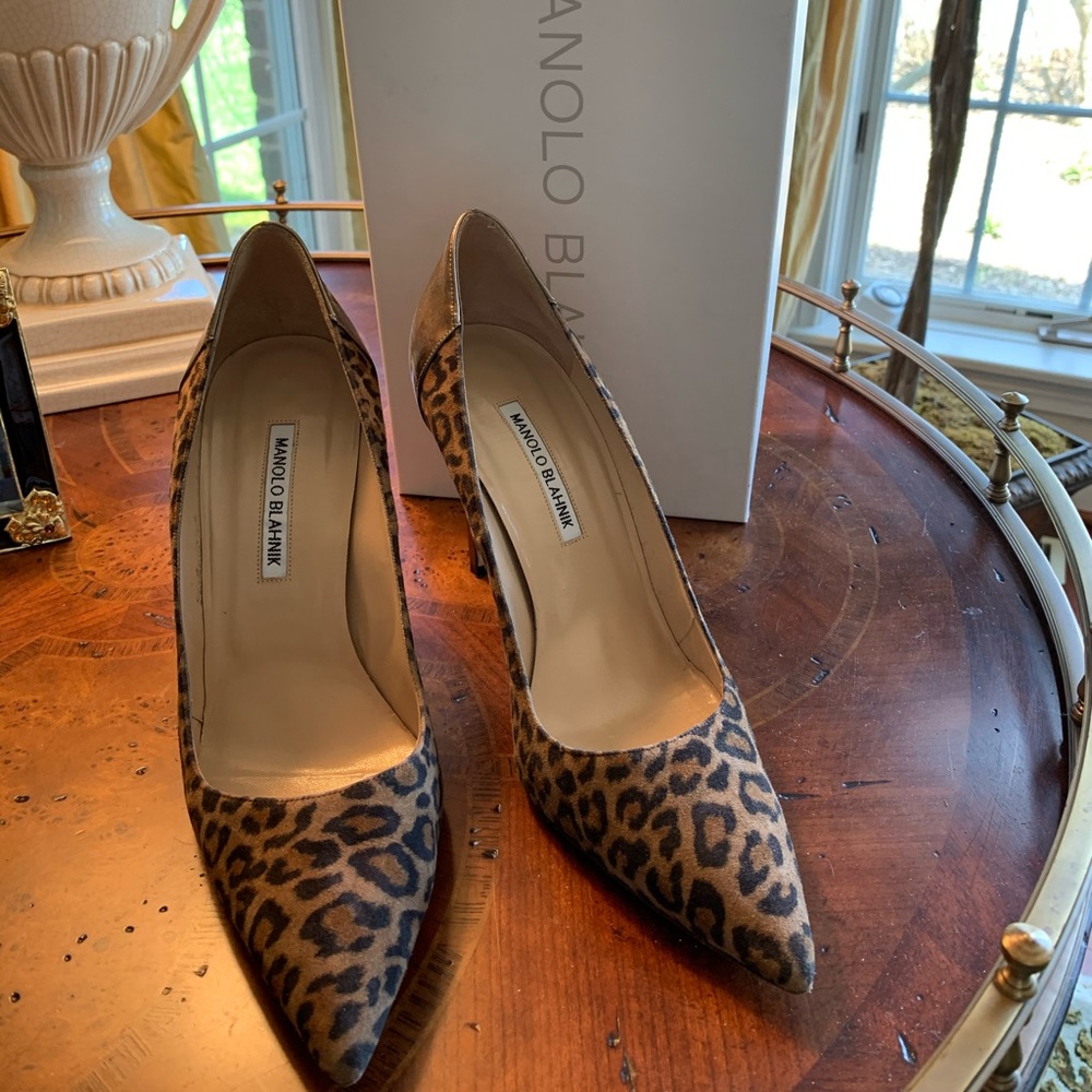 Manolo Blahnik 40.5 Leopard